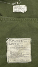 USAF Air Force Jungle Fatique jas Ripstop Poplin Staff Sergeant - 2nd pattern jacket - vietnam oorlog - maat Medium-Short 1969 - origineel