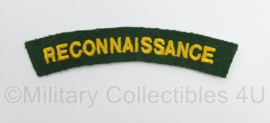 Britse leger Reconnaissance shoulder title - 12 x 3 cm - origineel