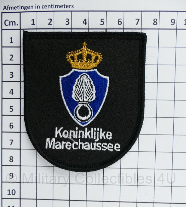 Koninklijke Marechaussee huidig model mouwembleem - MET klittenband - 8 x 7 cm - origineel