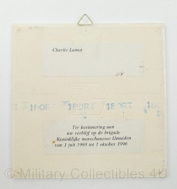KMAR Grensbewaking Brigade IJmuiden wandbord - 15 x 15 cm - origineel