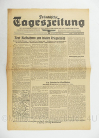 WO2 Duitse krant Frankische Tageszeitung nr. 235 6 oktober 1944 - 47 x 32 cm - origineel
