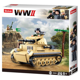 Sluban WO2 kleine Duitse tank bouwset - 356 bouwstenen - nieuw in verpakking - origineel