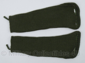 Defensie wollen hand- en polswarmers Wristlet groen - maat Medium - origineel