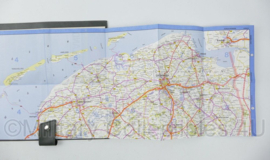 KL Nederlandse leger 110 Middelzwaar Transportcompagnie map met Autokaart van Nederland - gebruikt - origineel