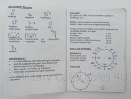KL Landmacht  documenten en instructiekaarten set - 5 stuks - origineel