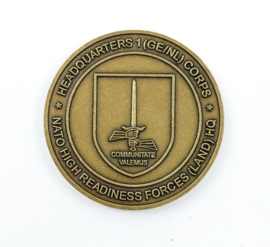 Duits Nederlandse Corps Exercise joint Sword 2006 coin - Germany 19 april - 3 may - diameter  3,5 cm - origineel