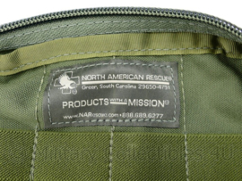 First Aid pouch voor aan het been en MOLLE - North American Rescue IOperator BLS IFAK bag  - GROEN - compleet (zonder inhoud)  - origineel