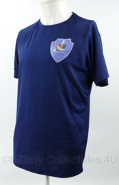 Defensie 43 BVE RHvB 43 Brigade Verkennings Eskadron Regiment Huzaren van Boreel t-shirt blauw - maat Medium - gedragen - origineel