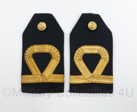 Marine epauletten PAAR Luitenant ter zee der 3e klasse - 13 x 7 cm - origineel