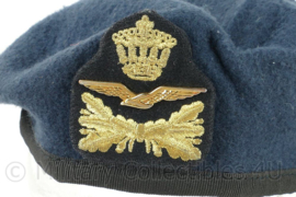 KLU luchtmacht Noorloos baret met insigne - maat 57 - nieuw - origineel