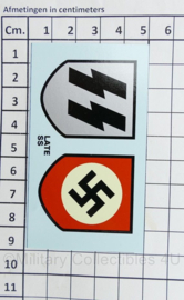 1 paar Decals Waffen en algemeine SS - laat model