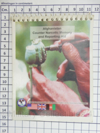 Afghanistan Counter Narcotic memory and Reporting aid - origineel