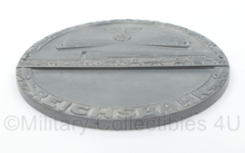 WO2 Duitse Fachschaft Reichsbahn metalen wall plaque groot - diameter 16 cm - replica