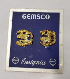 US army collar insignia metaal Paar - maker Gemsco - origineel US Army