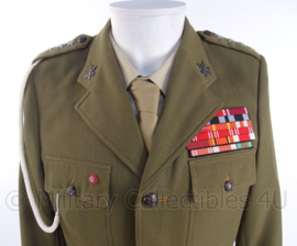 Poolse officiers uniform jas met broek met medailles en insignes - maat 46 - origineel