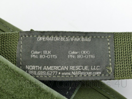 First Aid pouch voor aan het been en MOLLE - North American Rescue IOperator BLS IFAK bag  - GROEN - compleet (zonder inhoud)  - origineel