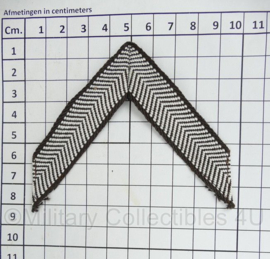 KMAR Koninklijke Marechaussee rangstrepen Marechaussee der 2e klasse - 8 x 9 cm - origineel