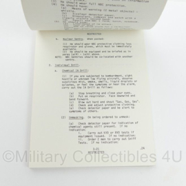 US Army Infantry Training Infantry Aide Memoire Volume II January 1989 - 16 x 11 cm - origineel