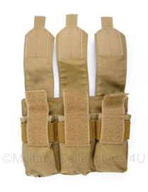 Nederlands leger Diemaco Colt C7 triple mag pouch coyote - maker Profile Equipment - 19 x 25,5 x 4 cm - origineel