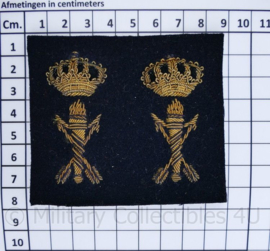 Koninklijke Marine kraag insigne set Dienstgroep Technische Dienst voor officieren - ongebruikt - moet nog los geknipt worden  - origineel