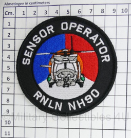 KM Koninklijke Marine Sensor Operator RNLN NH90 embleem - met klittenband - diameter 9 cm