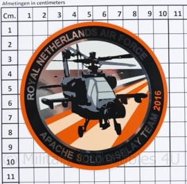 KLU Royal Netherlands Air Force Apache Solo Display Team 2016 sticker - diameter 10 cm - origineel
