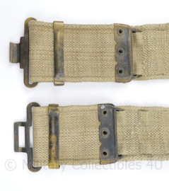 Net Naoorlogse Wo2 Britse P37 Koppel khaki 1946 - messing gespen - 89 x 5,5 cm - origineel