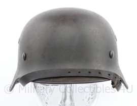 WO2 Duitse M40 Waffen SS Single decal helm ET66 - zeldzaam - met dome stempel - origineel