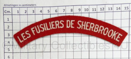 Canadese leger Les Fusiliers de Sherbrooke shoulder title - 15 x 4,5 cm - origineel