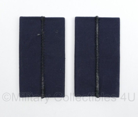 Kmar Marechaussee donkerblauwe KMA epauletten - rang Adjudant  - 9,5 x 5 cm - origineel