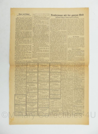 WO2 Duitse krant Frankische Tageszeitung nr. 21 26 januari 1944 - 47 x 32 cm - origineel