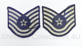 USAF US AirForce Technical Sergeant mouwemblemen SET - 9,5 x 9,5 cm - origineel