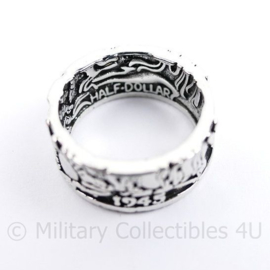 United States 1945 Half Dollar Coin Ring - maat  9