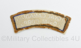 Canadese leger Royal Canadian Postal Corps shoulder title - 11,5 x 5 cm - origineel