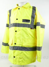 Britse politie parka MET warm ondervest IMMIGRATION  - geel reflecterend - maat Small tm. XL  - origineel