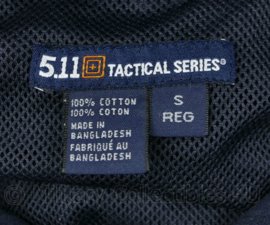 Overhemd lange mouw donkerblauw merk 5.11 Men's cotton Multi-purpose Tactical long sleeve shirt - 5.11 style 72157 - maat Small - licht gedragen -  - origineel