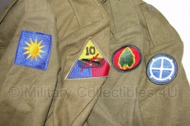 Ike jacket met US embleem -  chest 27/28 of 29/30 inch - origineel