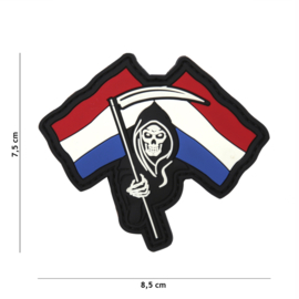 Embleem 3D PVC met klittenband - Dutch Reaper - 8,5 x 7,5 cm.