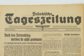 WO2 Duitse krant Tageszeitung nr. 194 20 augustus 1943 - 47 x 32 cm - origineel