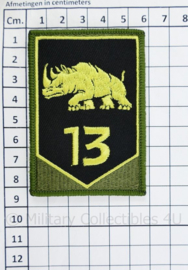 KL Nederlandse leger 13e Gemechaniseerde Brigade 13 Lichte Brigade  GVT embleem - nieuwste model - met klittenband - 8 x 5,5 cm