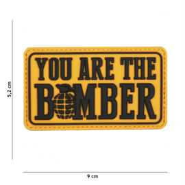 Embleem 3D PVC met klittenband - You are the bomber - 5,2 x 9,0 cm