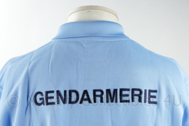 Franse Gendarmerie polo korte mouw lichtblauw - maat 52 tm. 68! - nieuw - origineel
