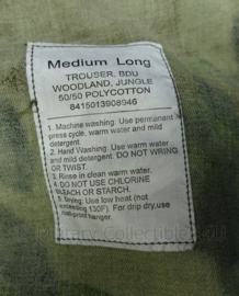 Korps Mariniers BDU trouser Woodland Jungle camo - maat Medium-Long - gedragen - origineel