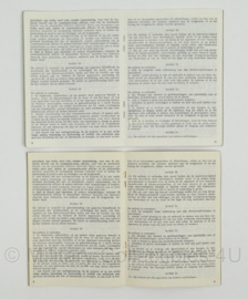 KL Landmacht Reglement boekjes - VS 27/3103 - Reglement betreffende de Krijgstucht - afmeting 10 x 14 cm - origineel