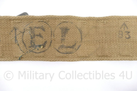 Wo2 Britse Koppel khaki 1945 - maat Extra long - maker Bagcraft LTD -96 x 5,5 cm - origineel