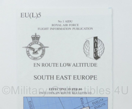 Royal Canadian Air Force Flight Information En Route Low Altitude South East Europe EU(L)5 - 26,5 x 12,5 cm - origineel