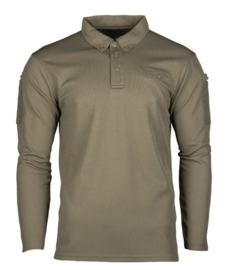 Tactical Quick Dry Poloshirt lange mouw - met klittenband op de mouwen - GROEN - nieuw gemaakt