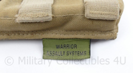 Defensie en US Army Molle coyote triple magazin pouch M4 C7 C8 - Warrior Assault systems - 23 x 2,5 x 14 cm - origineel