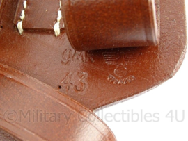 Holster P08 Luger - bruin leer - open officiers model
