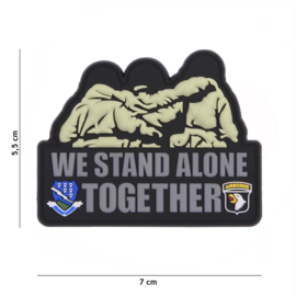 Embleem 3D PVC - met klittenband - We stand Alone together 101st Airborne Div.  - 7 x 5,5 cm.